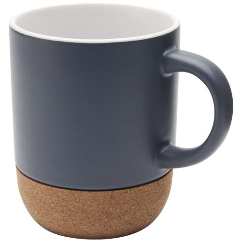 Tasse céramique et liège personnalisable 300ml finition matte Billie Bleu glacier